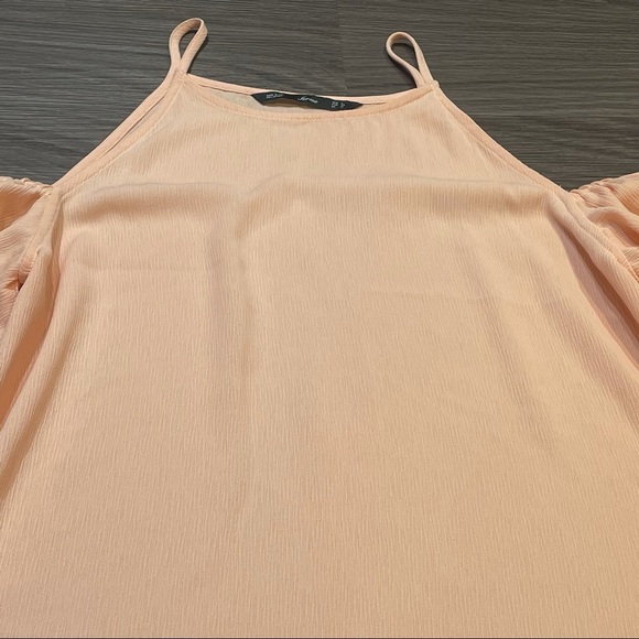 Large Peach Off-the Shoulder Spaghetti Strap Top - Picture 6 of 6
